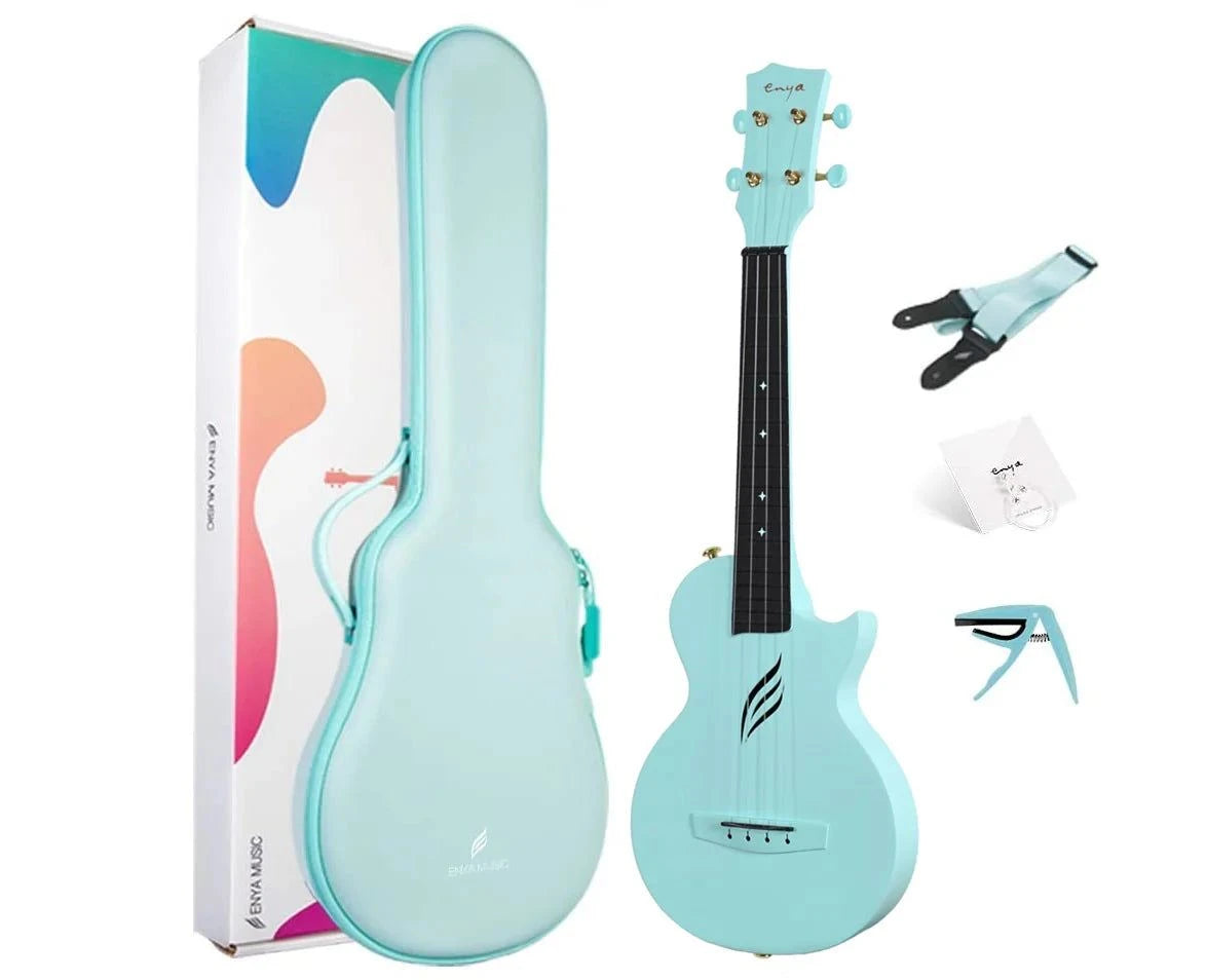 Enya Nova U, Carbon Fibre, Blue Concert Ukulele